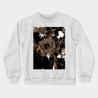 Roses Outside the Store in Black and White 3 Crewneck Sweatshirt